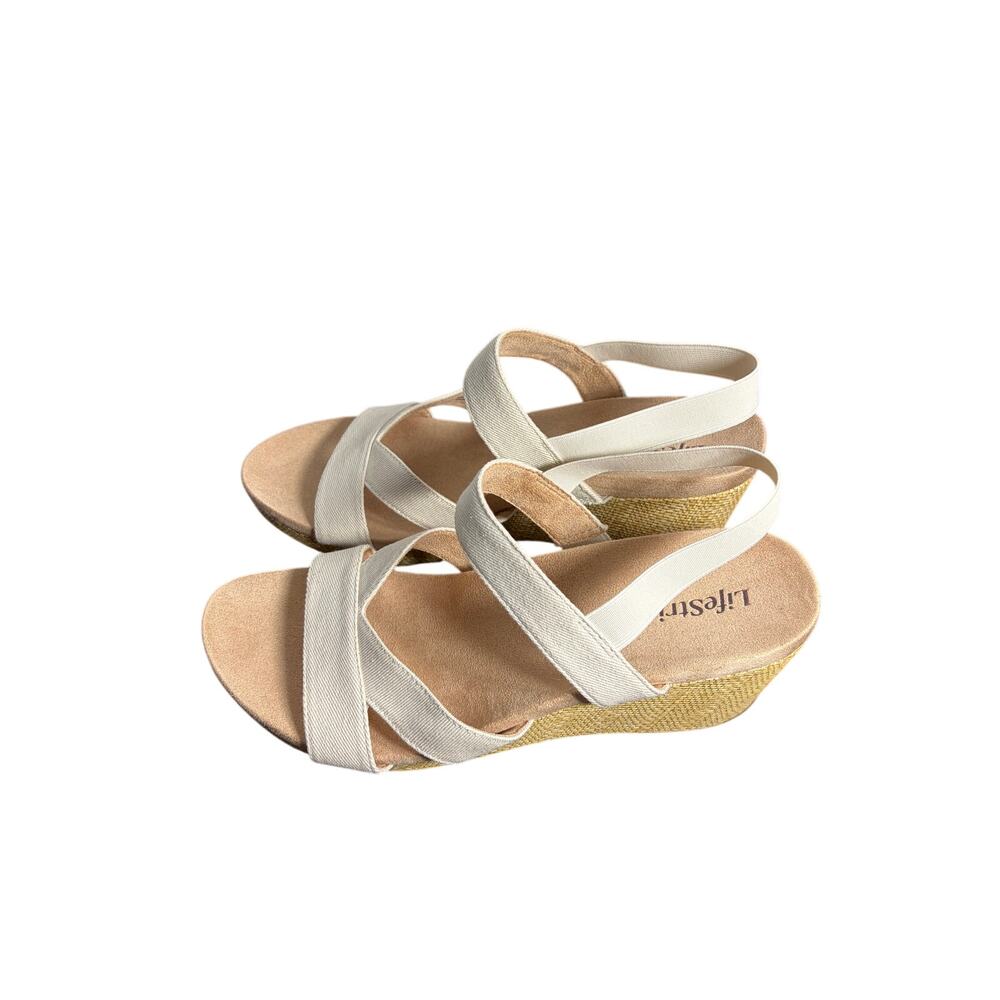 Lifestride Women's Danita Strappy Wedge Sandal  Size 10